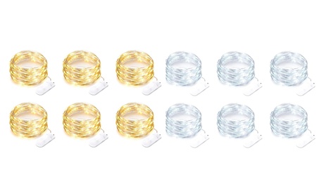6 Pack 7ft Fairy String Lights 20 LED Firefly Starry Lights Battery Operated White