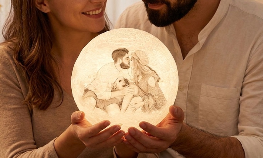 Image 10: 86% Off Personalized Moon Lamp from Justyling