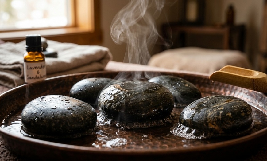 Image 3: Relaxing Couples Massage with Hot Stones and Hot Towels
