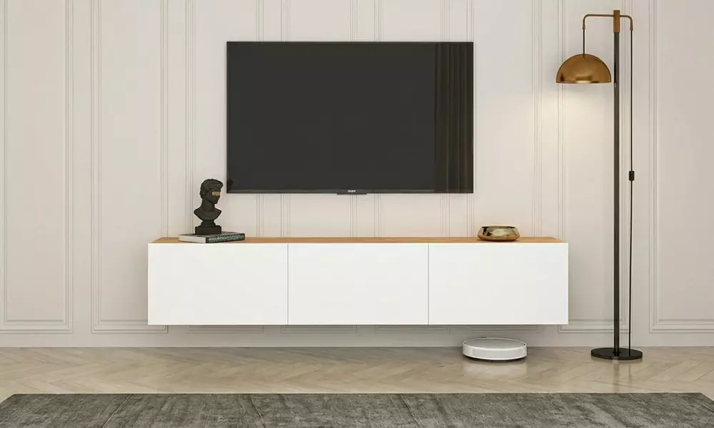 Meuble TV suspendu avec placards par Kocoon