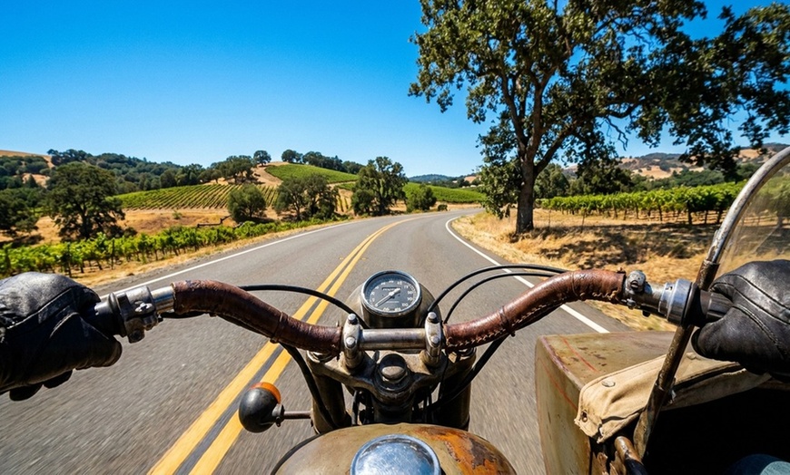 Image 5: 2.5 Hours Vintage Motorcycle Sidecar Scenic Wine Tour for 2, 4, or 6