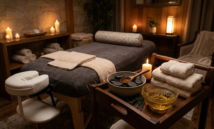 Image 2: 60-Min Therapeutic Body Massage with Hot Towel, Stone & Essential Oil