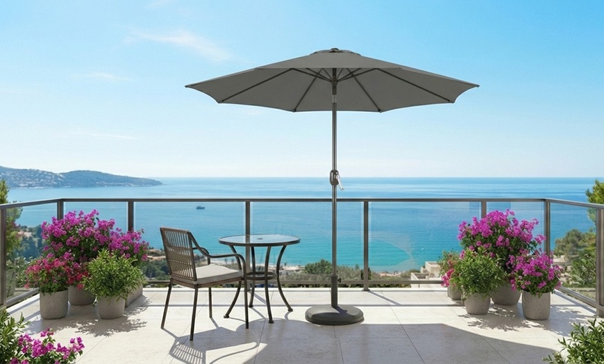 Image 9: Ombrellone da esterno con manovella e inclinazione regolabile