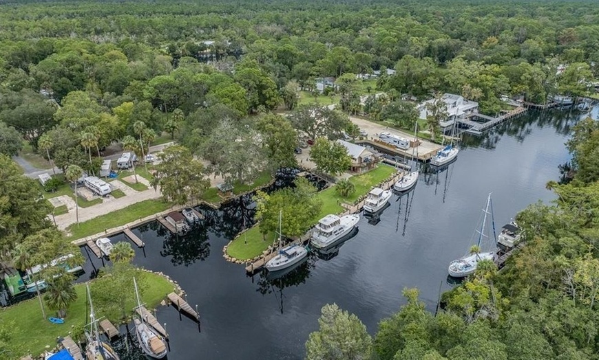 Image 3: Pontoon Boat Rental: Explore Withlacoochee River & Gulf Fishing