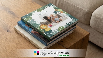 8"x8"- 24 pages - 3 books | Shipping Included | Photobook Hardcover  - SignaturePrintLab by GROUPON