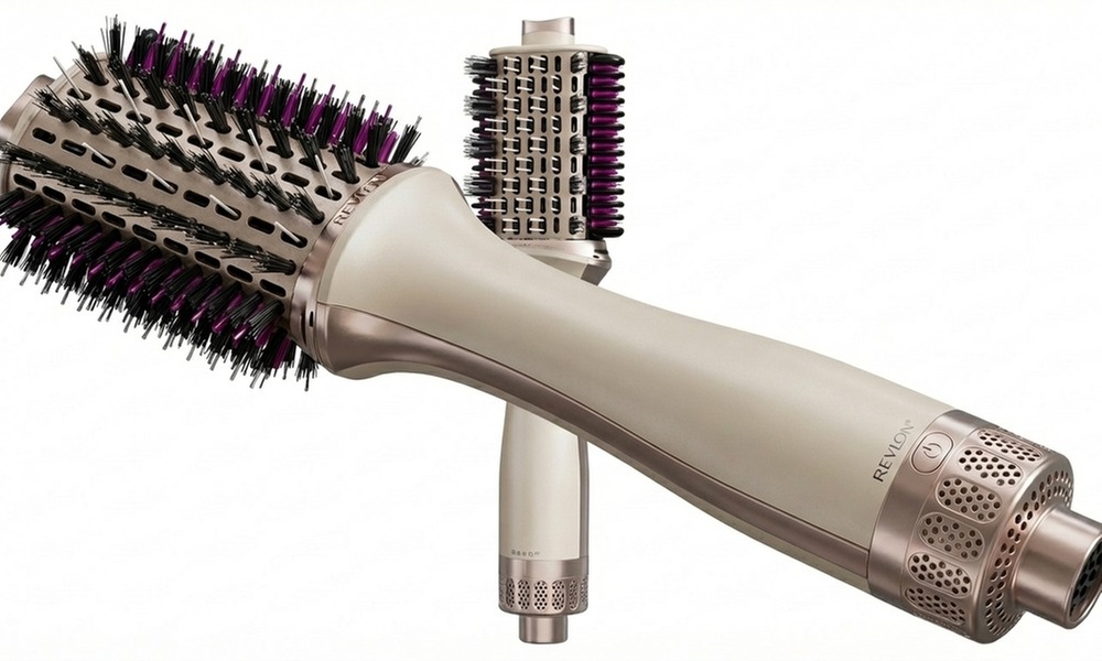 Brosse séchoir à cheveux 3 en 1 avec peigne en céramique