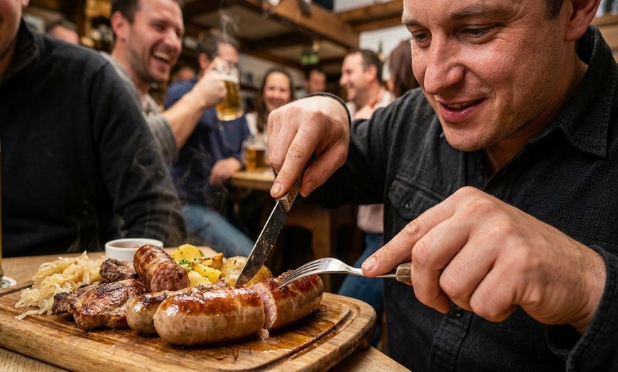 Image 4: Experience Red Lion Tavern with Two Beers, Sausage Platter, or Ceramic Oktoberfest Beer Steins for up to 43% off