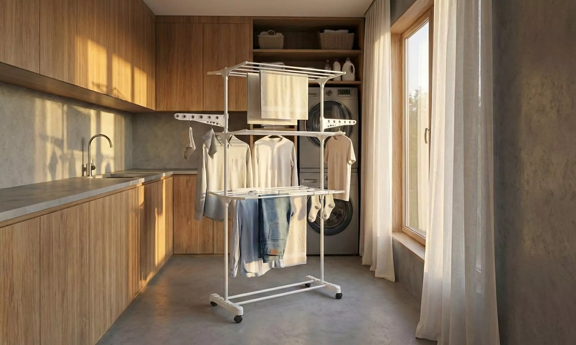 Étendoir à linge Aria Weber Industries en métal laqué