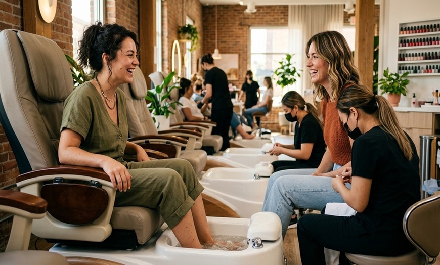 Image 2: Experience a Hot Stone Massage Pedicure and More at Gem Nails & Spa with up to 36% off