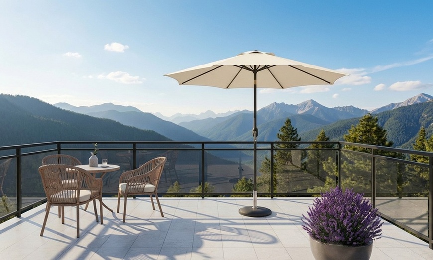 Image 6: Ombrellone da esterno con manovella e inclinazione regolabile