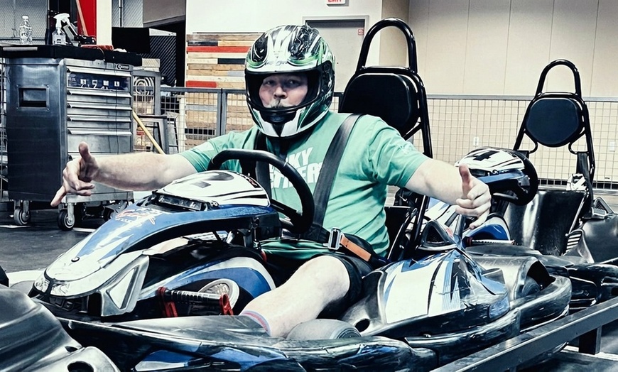 Image 3: High-Speed Electric Indoor Go-Karting for Family Fun & Thrilling Races