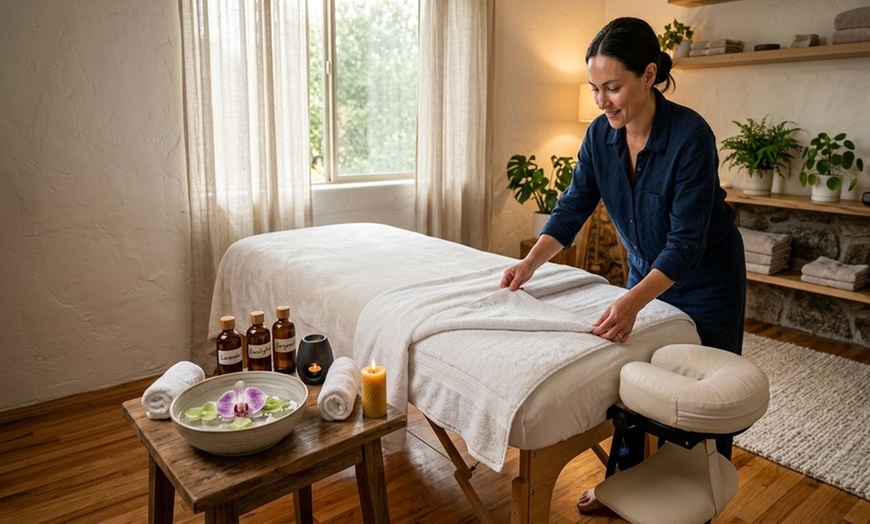 Image 2: 60 or 90 Min Swedish Massage with Aromatherapy, Hot Stones & Eye Mask