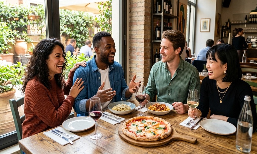 Image 6: Italian cuisine in a cozy villa setting surrounded by greenery