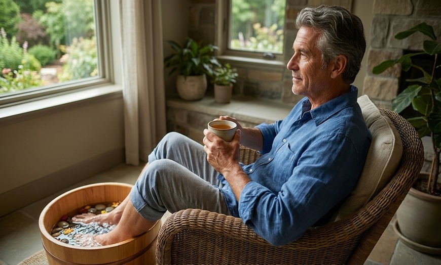 Image 3: Enjoy a Relaxing Reflexology Package with Ionic Foot Soak