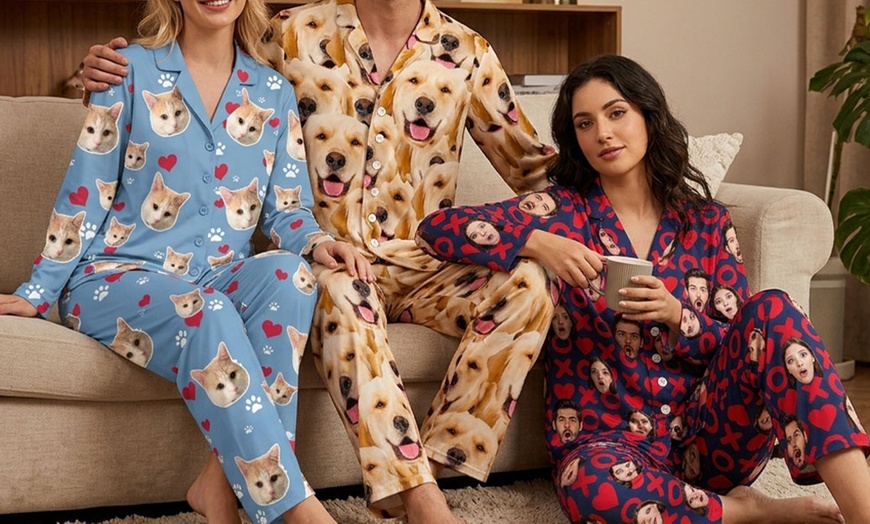 Image 10: Custom Photo Pajama Set from Justyling — Full or Half Set