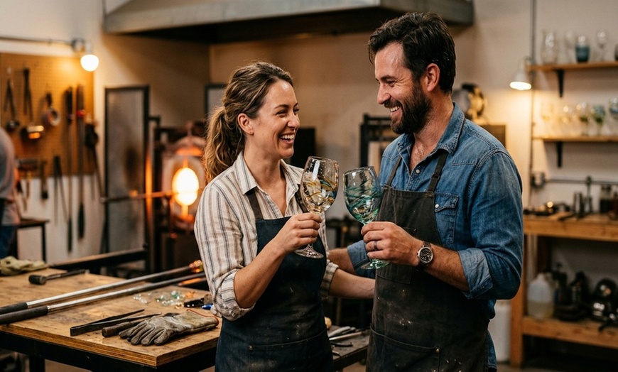 Image 4: Glass-Blowing, Wine or Beer Glass-Blowing, or Traditional Vase & More