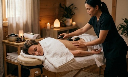 50-Minute Custom Full Body Massage including Hot Stone Therapy and Warm Towel Treatment - Sun Massage