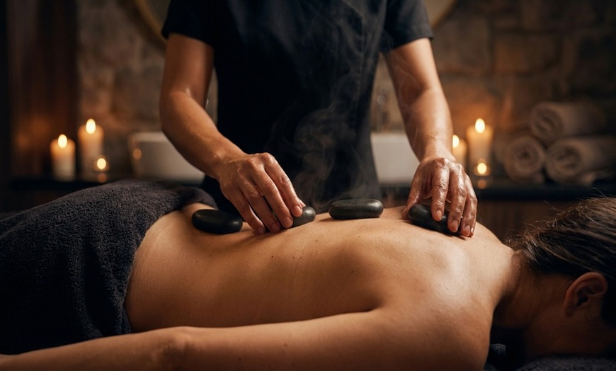 Image 4: Single or Couples 60-Min Deluxe Body Massage w/ Hot stone treatment 
