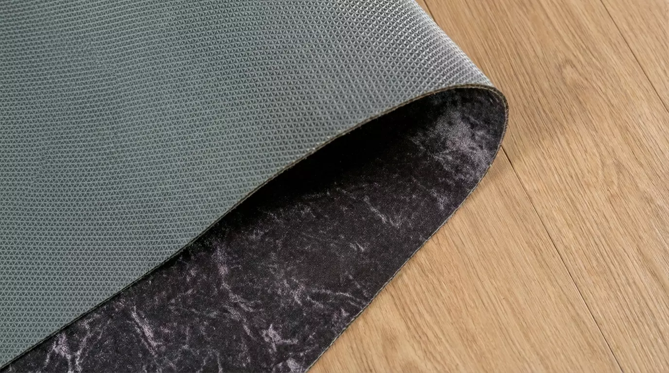 Polyester loper met fluweeleffect