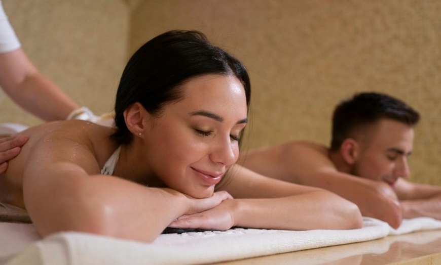 Image 2: Unwind Together During Choice of Couple's Massage With Add-Ons