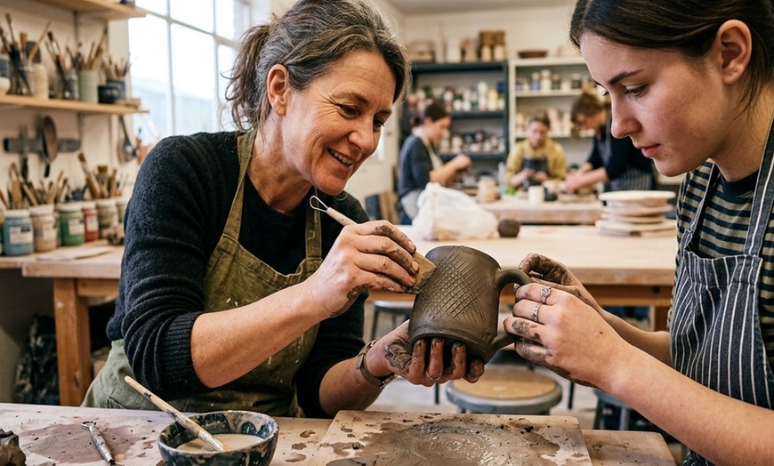 Image 6: 90 Minutes Pottery Hand Building Class: Create Your Own Mug