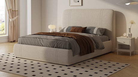 Kocoon SHORELINE - Lit avec coffre de rangement 160x200cm beige, Beige