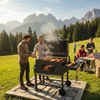 Image 2: Barbecue a carbone professionale con coperchio