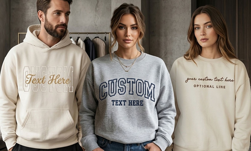 Image 10: Personalize a unisex hoodie for the perfect gift or stylish comfort!
