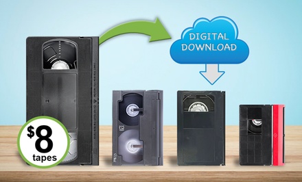 $8 Tapes: 1 Videotape to Digital Download - Transfer Home Movies