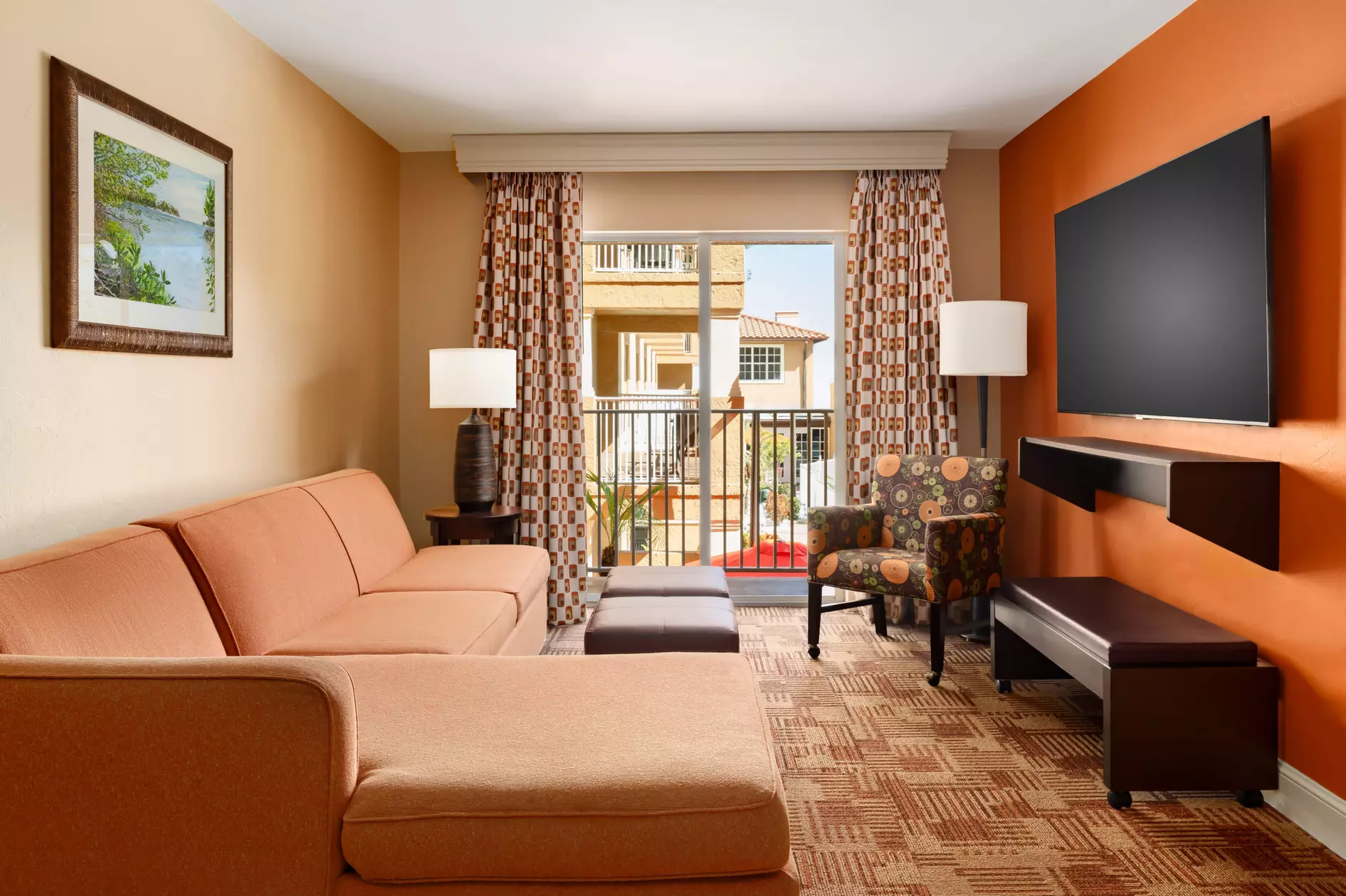 2 Double Beds with Balcony