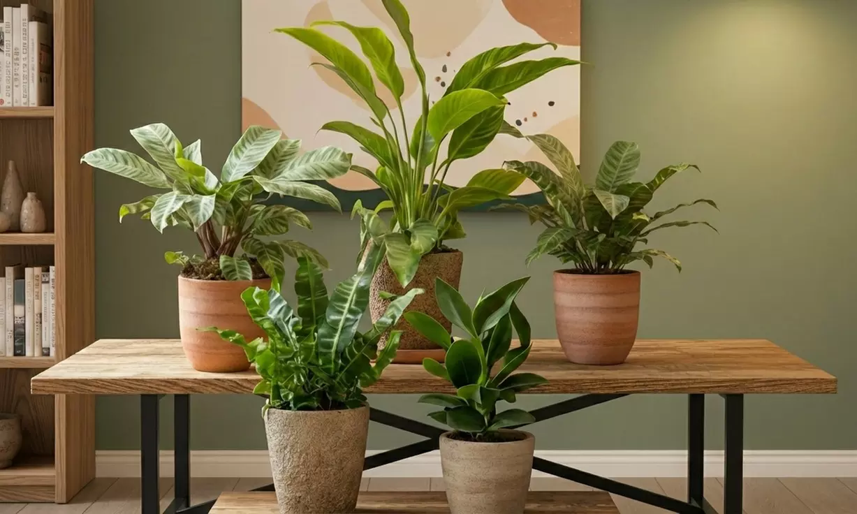 Set van 5 luchtzuiverende kamerplanten