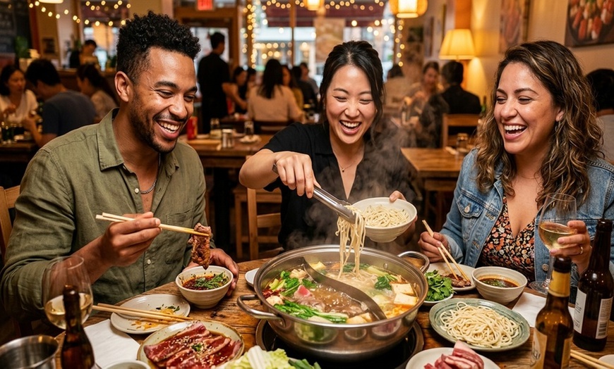 Image 4: Premium All-You-Can-Eat Hot Pot with Wagyu Beef & Homemade Sauces