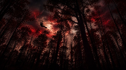 Night Time Zombie Zipline Experience - For 1 Person | Valid Fridays and Saturdays in October - NY Zipline - Schenectady
