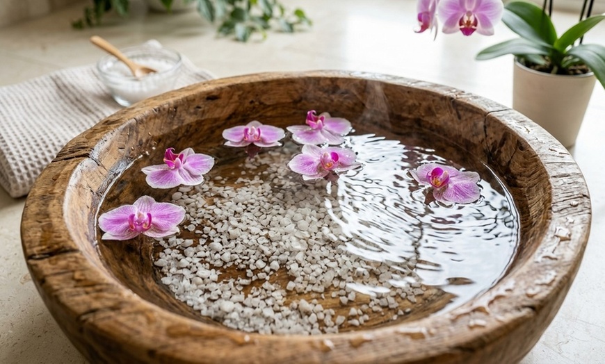 Image 6: 50-Min Foot Reflexology with Sea Salt Soak or 60-Min Therapeutic Body Massage with Hot Stone (Up to 43% Off)