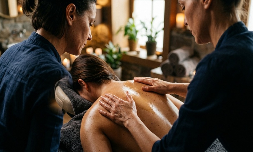 Image 6: Couples 60-Minute Massage with Free Hot Stones and Oil