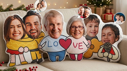 Two Personalized Face Pillows (Shipping Not Included) - Justyling