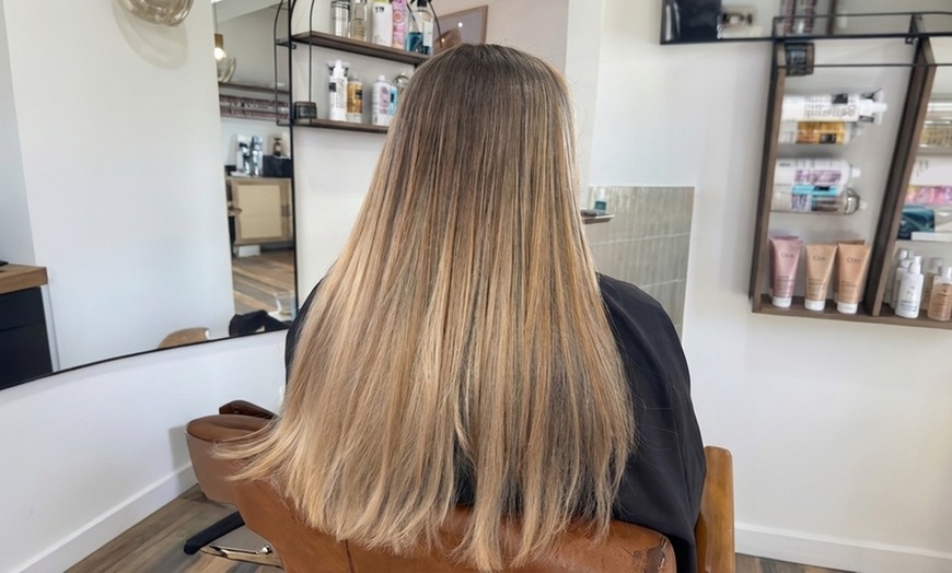 Image 3: Custom Hair Color & All-Over Color Packages with Styling