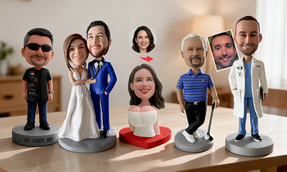 Custom hand-sculpted bobblehead example