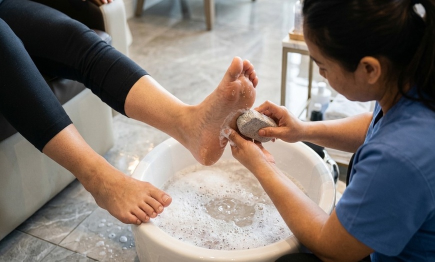 Image 4: Experience a Hot Stone Massage Pedicure and More at Gem Nails & Spa with up to 36% off