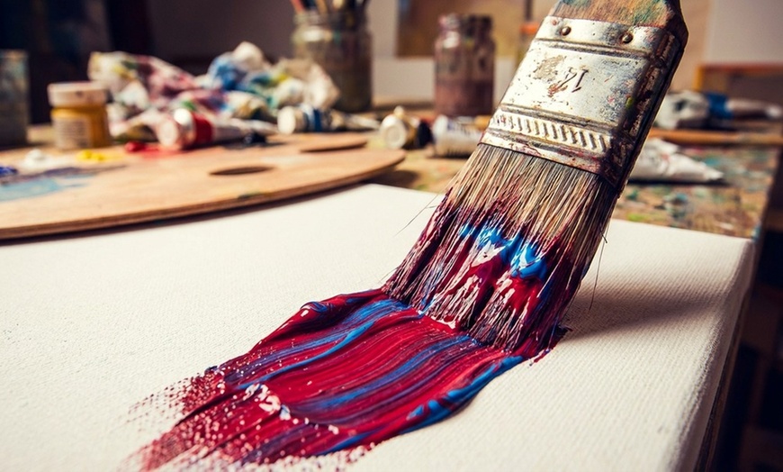 Image 8: Transform Blank Canvases into Masterpieces: 2.5-Hour Canvas Painting Class at Whet Your Palette (Up to 58% Off)