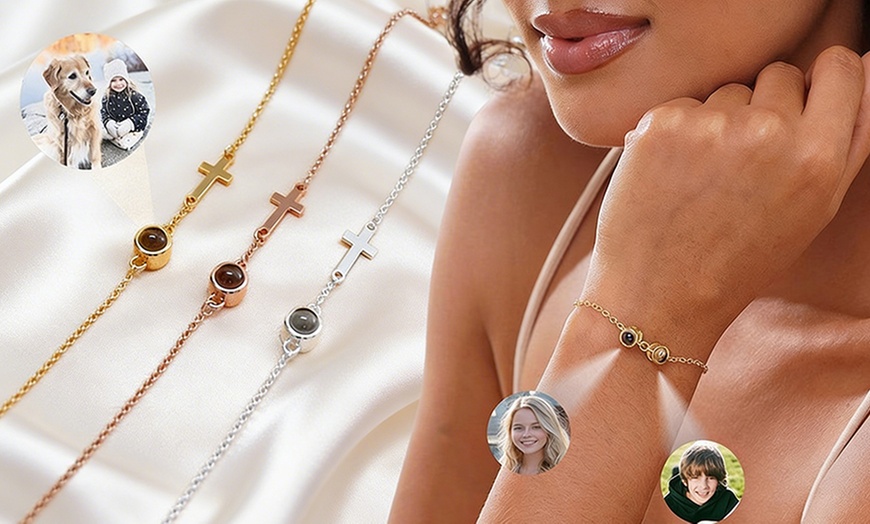 Image 8: Custom Photo Projection Bracelet, 1 or 2 (Up to 75% Off)