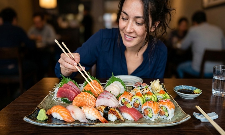 Image 4: Enjoy a Teppanyaki Table Experience with Fresh Sushi & Hibachi Dishes!
