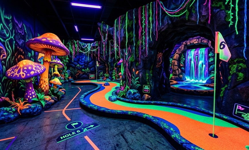 Image 2: Fun-filled Mini Golf at Retro Blacklight Mini Golf