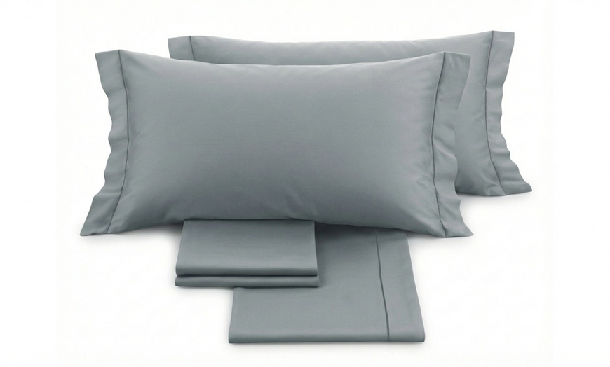 Image 21: Completo lenzuola matrimoniale in raso 60/60