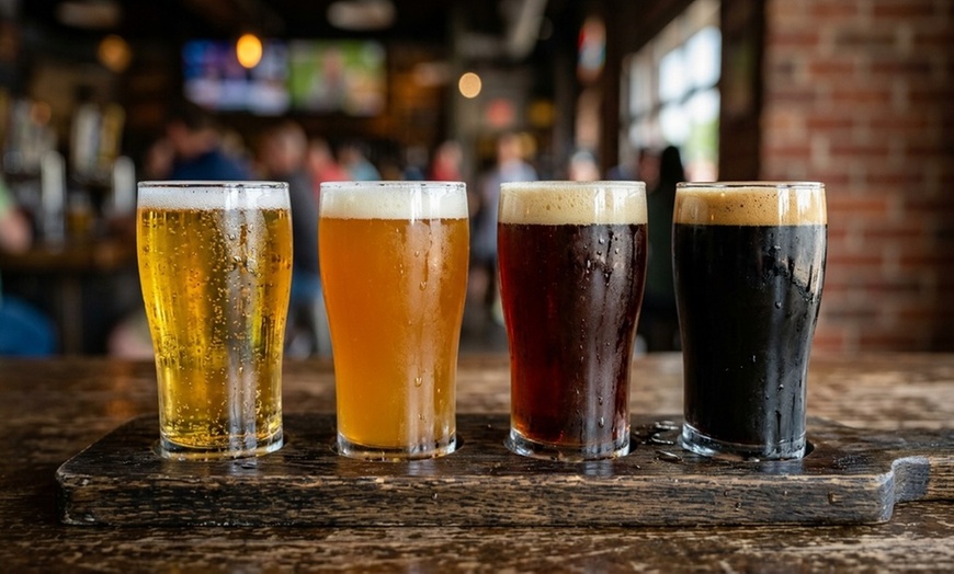 Image 5: Indulge in a German Bier Sampler with Pretzels for Two People at Helga's German Restaurant and Deli, up to 32% off