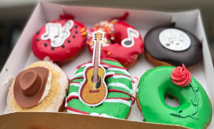 Image 5: Customizable Dozen Fresh-Topped Vanilla Cake Donuts