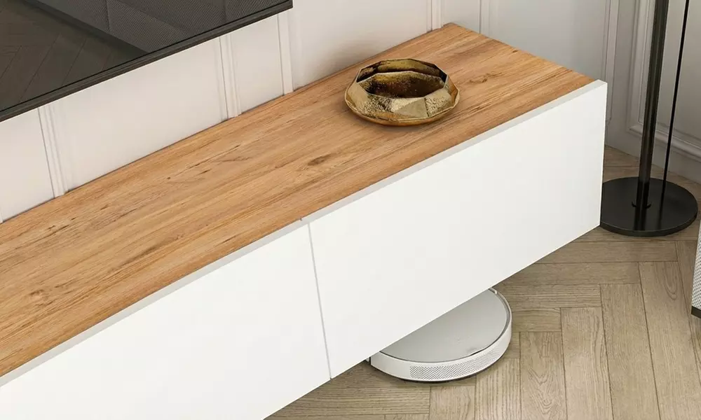 Meuble TV suspendu avec placards par Kocoon