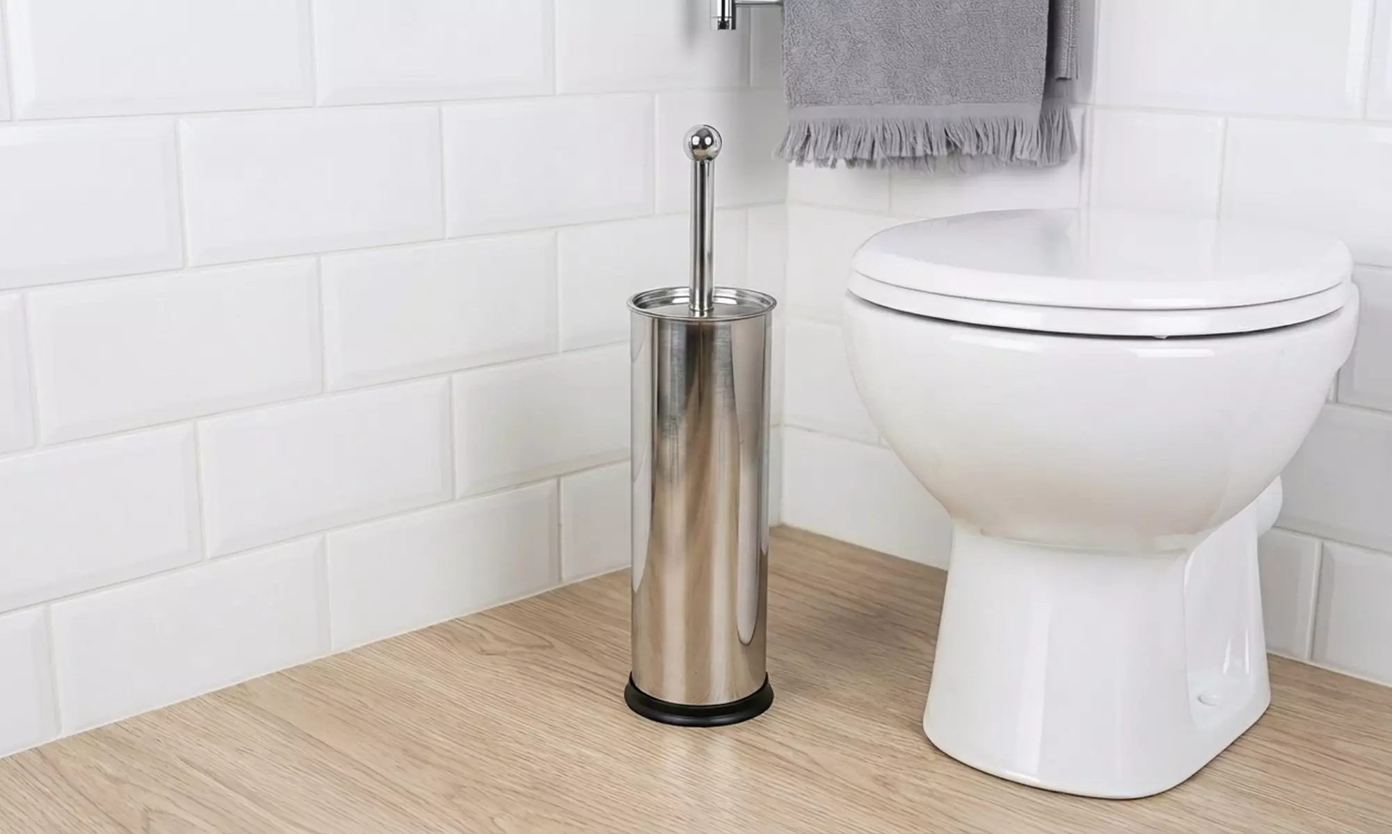 Roestvrijstalen toiletborstelhouder