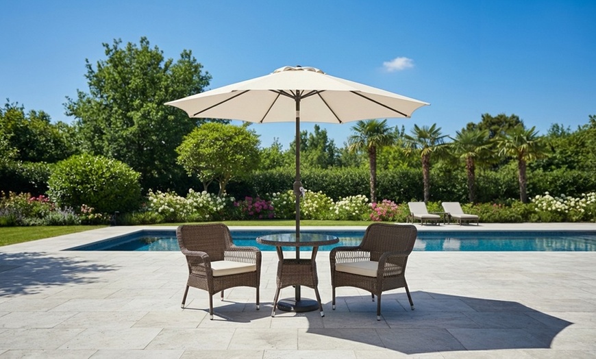 Image 3: Ombrellone da esterno con manovella e inclinazione regolabile