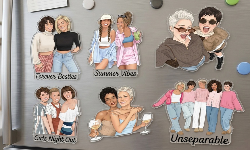 Image 25: Custom Photo Acrylic Fridge Magnets with Texts | Acrylic Gifts